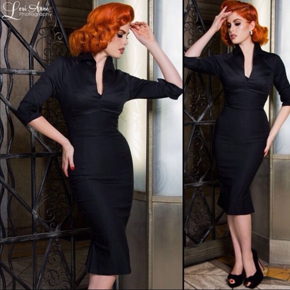 NWT Pinup Couture Lauren Dress in Black-Small